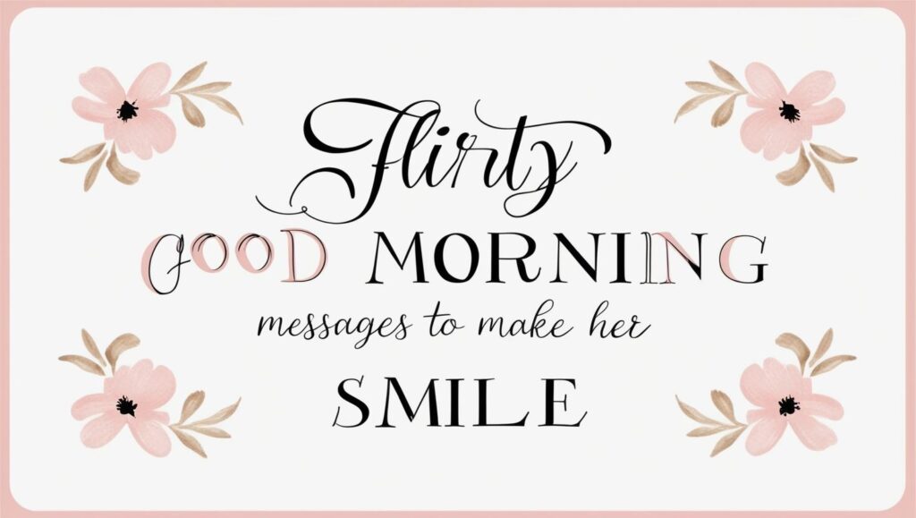 Romantic Good Morning Message for Her/Him/your love. 3 Flirty Good Morning Messages to Make Her Smile1 1