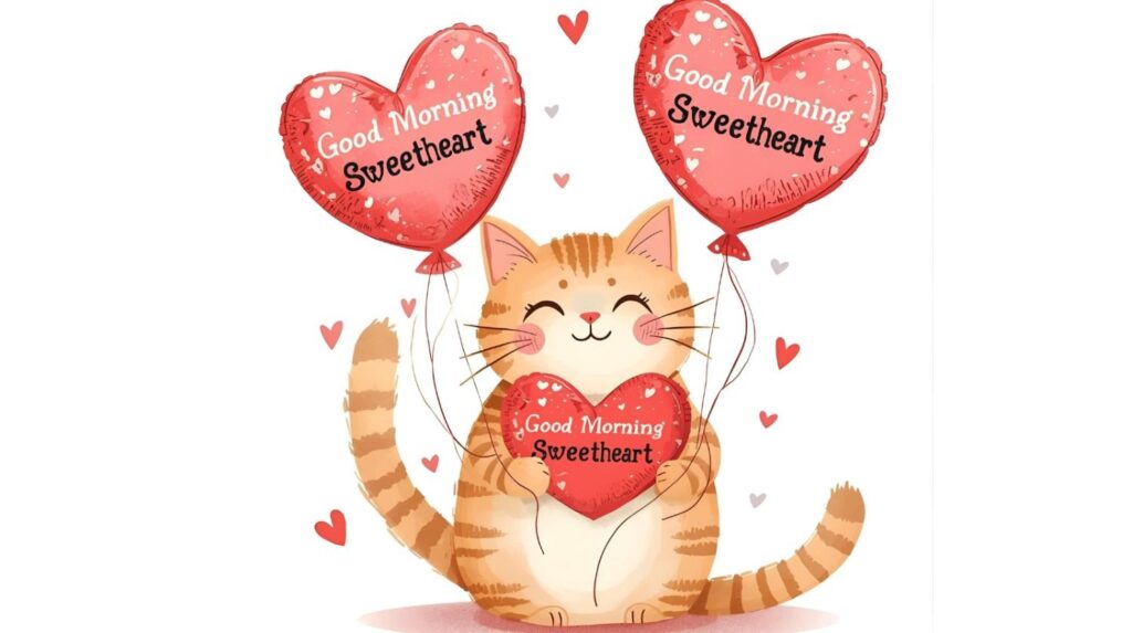 Good Morning Messages For Friends 9 good morning sweet heart picture with cute cat